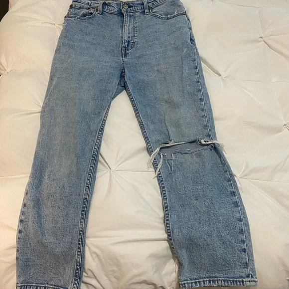 Ultra high rise ankle straight jeans - Picture 2 of 4